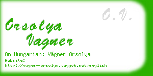 orsolya vagner business card